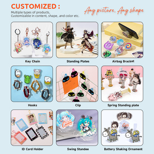 Custom Acrylic <b>Keychain</b> <b>Anime</b> Cartoon Irregular Shape UV Printed Plastic Key Ring Souvenir Gift Lightweight Plastic Pendant - Product Image 4
