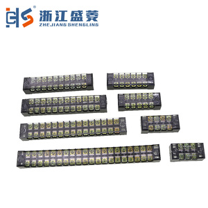 TB-1512 10P 600V 15A 이중 열 황동 배리어 블록 나사 단자 21-30 AWG 산업용 - Product Image 4