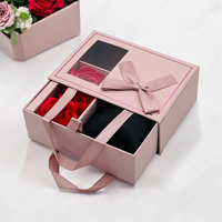 Boîte cadeau pliable de luxe en carton rigide noir mat avec logo personnalisé, grand format, fermeture magnétique