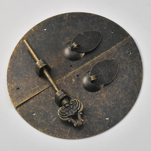 Double Door <b>Cabinet</b> <b>Lock</b> Round Iron Handle Chinese Style Furniture <b>Lock</b> <b>With</b> Brass Key Q235 Steel Durable Design - Product Image 3