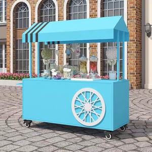 Chariots à fleurs en fer blanc pour décorations de mariage, joli chariot à bonbons <span class=keywords><strong>romantique</strong></span> avec fonction détachable, cour extérieure, hôtel - Product Image 2