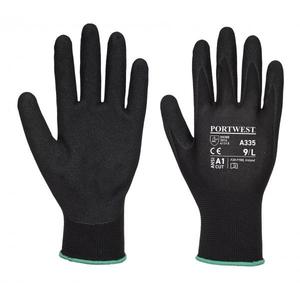 Portwest-A335K8RM dermi-grile NPR15ไนไตรล์สีดำทรายถุงมือ5036108341177 - Product Image 1