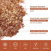 Poudre Solide Alimentaire Standard UE pour Décoration de Gâteaux Scintillants, 10 Couleurs, Sans E171, pour Usage en Boulangerie