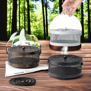 Caja de Incienso Grande para el Hogar con Tapa, Estilo Clásico Indio, de Hierro Ignífugo, con Aroma a Sándalo, Repelente de Mosquitos - Product Image 2