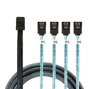 Cable de Conexión Directa Mini SAS HD SFF-8643 <span class=keywords><strong>4i</strong></span> a 4x SATA de 7 Pines - Product Image 2