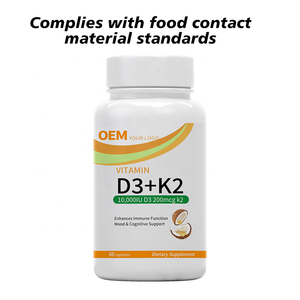 Fábrica de Suplementos de Vitamina D3 y K2 OEM/ODM, Empaque Personalizado, Múltiples Diseños de Etiquetas, Opciones de Botella y Caja, MOQ Flexible - Product Image 3