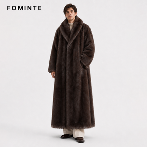 <span class=keywords><strong>Cappotto</strong></span> Lungo Invernale da <span class=keywords><strong>Uomo</strong></span> in Ecopelliccia, Vestibilità Ampia, Soprabito Trendy, Abbigliamento alla Moda, Giacca Casual Calda e Lussuosa - Product Image 1