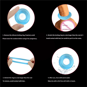 Anneau de pénis pour <span class=keywords><strong>couple</strong></span> de qualité alimentaire TT FOREST, anneau de sexe en silicone liquide invisible à action prolongée, anneau de verrouillage retardateur d'éjaculation - Product Image 2