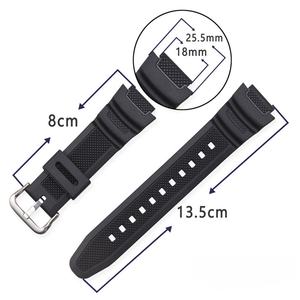 Correas de Repuesto de Goma de 18 mm para Reloj <span class=keywords><strong>Casio</strong></span> AE-1000W/AQ-S810W - Product Image 5