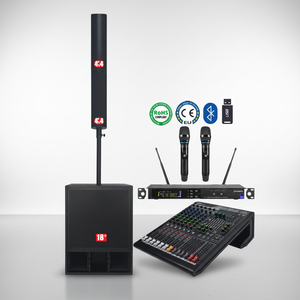 Éxito de Ventas Sistema de Sonido para Escenario DJ y Fiestas con Columnas Pro de 4x4, Altavoz de Columna, Subwoofer Activo de 18 Pulgadas, PA de 8 Ohm y 127 dB SPL Máx. - Product Image 2