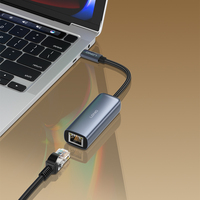 Adaptador Convertidor Ethernet Gigabit RJ45 a Tipo-C LDNIO RJ-01C para Computadora Portátil Macbook - Red Cableada Externa