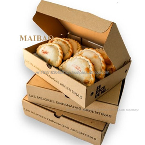 Diseño personalizado Empanada caja de embalaje para comida para llevar corrugado Kraft plegable Mailer cajas para empacar carne relleno Empanadas Dumpling - Product Image 5