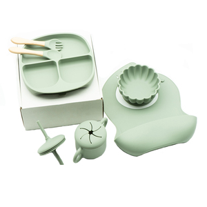 Bpa Free ชุดจานชามอาหารสำหรับเด็กทารก,ชุดถ้วยอุปกรณ์รับประทานอาหารสำหรับเด็กชุดชามมีถ้วยดูดซิลิโคนสำหรับเด็กวัยหัดเดิน - Product Image 4