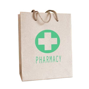 Compteur de prescription de <span class=keywords><strong>pharmacie</strong></span> <span class=keywords><strong>en</strong></span> papier kraft biodégradable personnalisé sac de médecine <span class=keywords><strong>en</strong></span> papier à pilules pour l'hôpital - Product Image 4