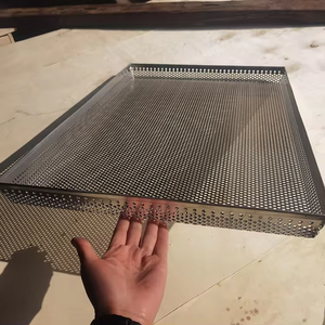 SS201 304 Stainless Steel Perforated Tray Baking <strong>Pan</strong> Oven Sheet <strong>Pan</strong> for <strong>Grilled</strong> Fish/vegetables - Product Image 2