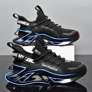 Nuevos zapatos deportivos casuales para hombre de alta calidad - Parte superior de PU para todas las estaciones, suela de TPR, cómodos, transpirables, antideslizantes y duraderos - Product Image 4