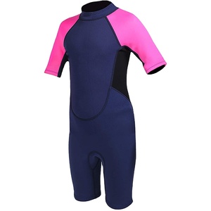 Traje de <span class=keywords><strong>neopreno</strong></span> <span class=keywords><strong>para</strong></span> niños de 3MM de espesor de manga corta de una pieza de protección Uv traje de baño cálido - Product Image 6