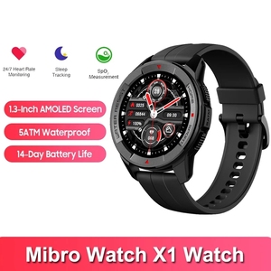 Reloj Inteligente <span class=keywords><strong>Mibro</strong></span> <span class=keywords><strong>X1</strong></span> con Pantalla AMOLED HD, Resistente al Agua 5ATM, 38 Modos Deportivos para Android e iOS, Monitor de Ritmo Cardíaco y Oxígeno en Sangre - Product Image 1
