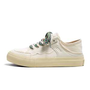 Baskets décontractées pour hommes, best-seller de l'été, style masculin, baskets à enfiler avec talon, baskets blanches, chaussures tendance en toile rétro - Product Image 6