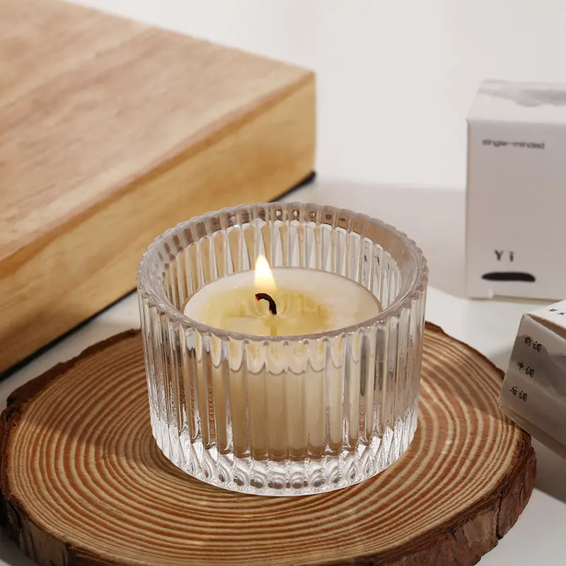 Tea candle glass holder romantic decoration candlelight dinner aromatherapy clear candle table candle cup