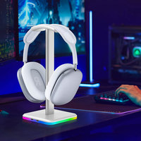 Nouvel Arrivage Support de Casque de Bureau en Alliage d'Aluminium King Fighters Lumineux, Tactile, avec Éclairage Ambiant, Option Logo Personnalisé, Modèle