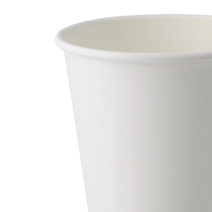 Gobelets à café en papier écologiques recyclables de 16 oz (400 ml) Ø 80 mm, marron à l'intérieur, blanc à l'extérieur, ondulés, surdimensionnés - Product Image 1