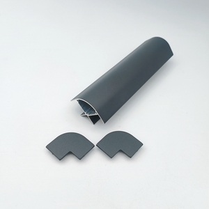 Protecteur d'angle flottant en alliage d'aluminium gris foncé, protection de bord en forme de R, connecteur à angle droit 18 mm - Product Image 2
