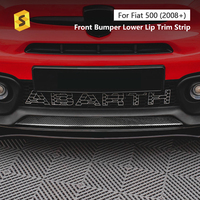 Placa Frontal de Carbono Shasha, Fibra de Carbono Real, Accesorios Exteriores de Decoración para Fiat 500 ABARTH 595 695 Todos los Modelos