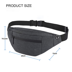 Sac banane bandoulière grande capacité avec 4 poches zippées, idéal pour le sport, les festivals, l'entraînement, les voyages, la course à pied et les activités décontractées, pour une utilisation mains libres - Product Image 1