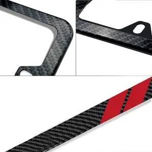 Personalized Metal Number Tag Holder Chrome Motorcycle Cover Carbon Fiber Car Plate Border Custom Made Black License Plate Frame