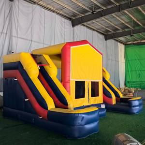 Brincolín Inflable Vibrante de Doble Tobogán Multicolor para Jardín, Brincolín Comercial de Grado Premium para Eventos, Brincolín Inflable para Fiestas Infantiles - Product Image 3