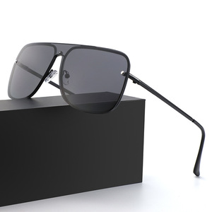Gafas de sol de montura grande para hombre, al por mayor, de metal, con lentes de PC UV400, para conducir, viajar, protección solar, moda, Wenzhou 3703 - Product Image 3
