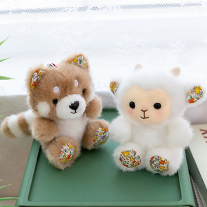 Lot <span class=keywords><strong>de</strong></span> porte-clés en peluche animaux mignons et dodus <span class=keywords><strong>de</strong></span> 10 cm, parfumés, vente directe usine, ours, <span class=keywords><strong>lapin</strong></span>, chien, panda, breloque <span class=keywords><strong>de</strong></span> sac, cadeau pour enfants - Product Image 5