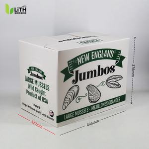 Caja de Polipropileno Corrugado Resistente y Reciclable para Mariscos - Logotipo Personalizado, Impermeable, Apilable, para Almejas Congeladas, Bebidas y Dulces - Product Image 4