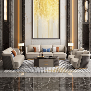 Sofá de Cuero Genuino de Alta Calidad, Diseño Italiano Moderno y Lujoso para Sala de Estar - Product Image 4