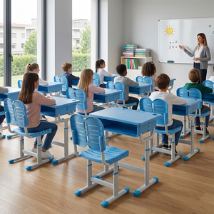 Modern Metal Primary School Single Classroom Desk and <b>Chair</b> Sets ST-208G ST-208G - Product Image 4