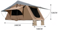 Tente de camping sur toit Wildgo moderne quatre saisons en acier inoxydable avec ouverture automatique rapide, double couche, imperméabilité >3000 mm