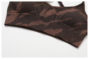 Camouflage vêtements sous-vêtements soutien-gorge femmes sans couture Fitness haut court femmes Yoga Shorts fille chine sans couture Sport soutien-gorge - Product Image 3