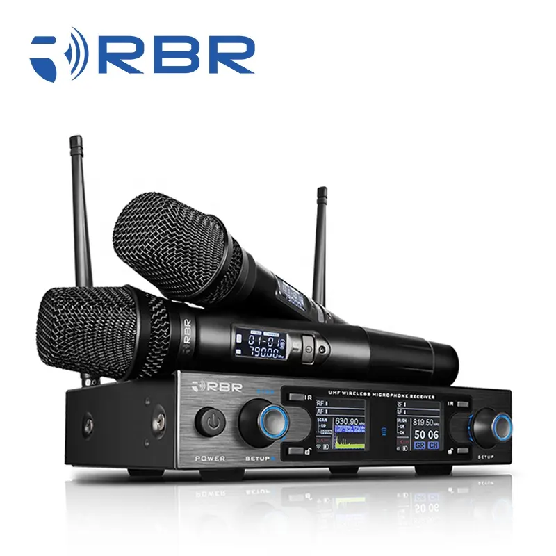 Rechargeable Handheld Design d733 Digital Professional UHF Wireless Microphone Mic System