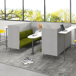 Design moderno Escritório Executivo Sofá Set Estante High-End Tecido De Espera Sofá Seccional Quarto Steel Frame Convertible Massagem - Product Image 3