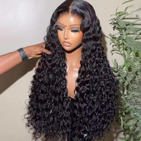 Pelucas de Cabello Humano Virgen Indio con Ondas de Agua, Encaje Frontal HD sin Pegamento, 13x4 13x6, Venta al por Mayor, Peluca de Cabello Virgen con Cutícula Alineada