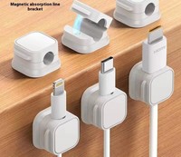 Support organisateur de câble magnétique en plastique pour accessoires de gestion de câble de téléphones mobiles