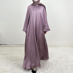 Nouvelle Robe Longue <span class=keywords><strong>Ethnique</strong></span> Élégante à Grand Ourlet et Manches Lanterne, <span class=keywords><strong>Grande</strong></span> <span class=keywords><strong>Taille</strong></span> en Polyester pour l'Été, Vêtement Traditionnel Musulman - Product Image 2