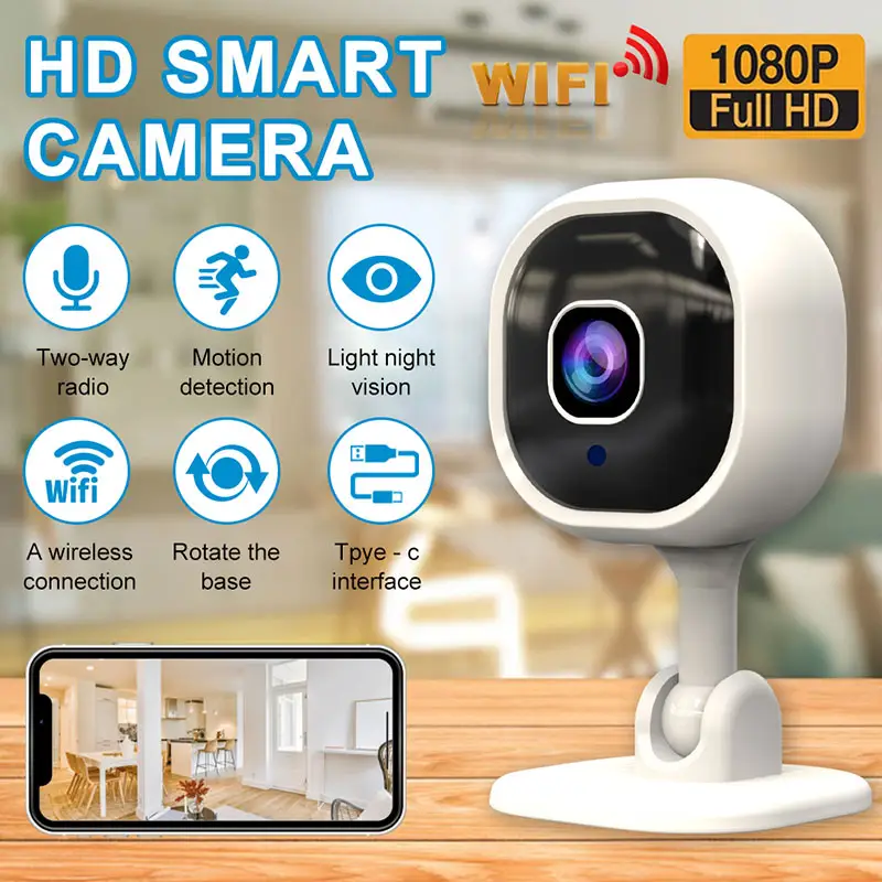 HD WiFi Home Security Kamera Zwei-Wege-Audio überwachung 360 Nachtsicht Smart Camara de Seguridad Baby phone drehen