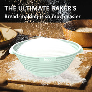 Nouvel ensemble de paniers de fermentation pliables en silicone pour la cuisson du pain au levain et la fermentation de la pâte en cuisine - Product Image 2
