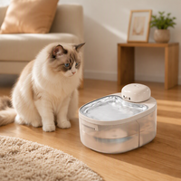 Fontaine à eau pour animaux de compagnie Vansity Cat, distributeur d'eau en acier inoxydable, rechargeable, logo personnalisé, capteur sans fil