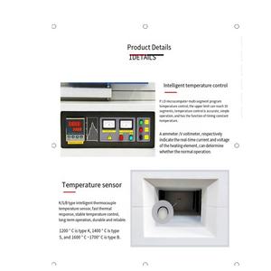 Laboratório elétrico alta temperatura atmosfera câmara forno mufla atmosfera controlada - Product Image 3