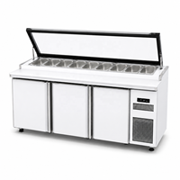 Réfrigérateur à pizza robuste avec régulation climatique précise pour une utilisation professionnelle en cuisine commerciale et pour les pizzerias à fort volume de production