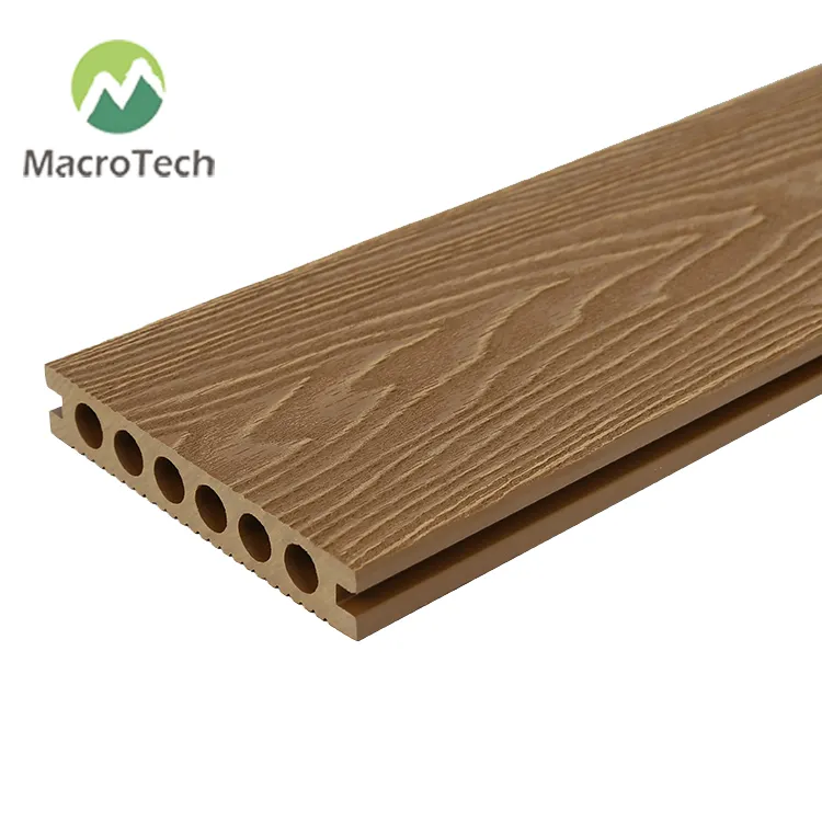 Coestrusione Teak plastica solido composito piscina coperta pavimenti esterni Wpc Decking