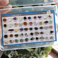 Coffret de 51 espèces de minéraux naturels, ensemble de gravier de cristal, décorations minérales brutes, pierres d'exposition éducatives, cadeau idéal, Chine